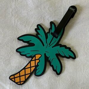 Luggage Tag Silicone Palm Tree Tropical Coastal Beach